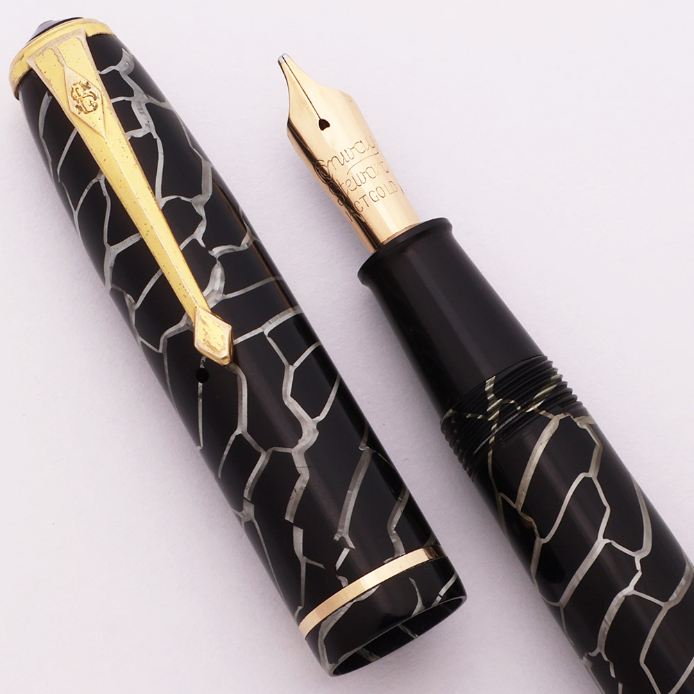 Conway Stewart 28 Fountain Pen (England, 1950s) - Cracked Ice